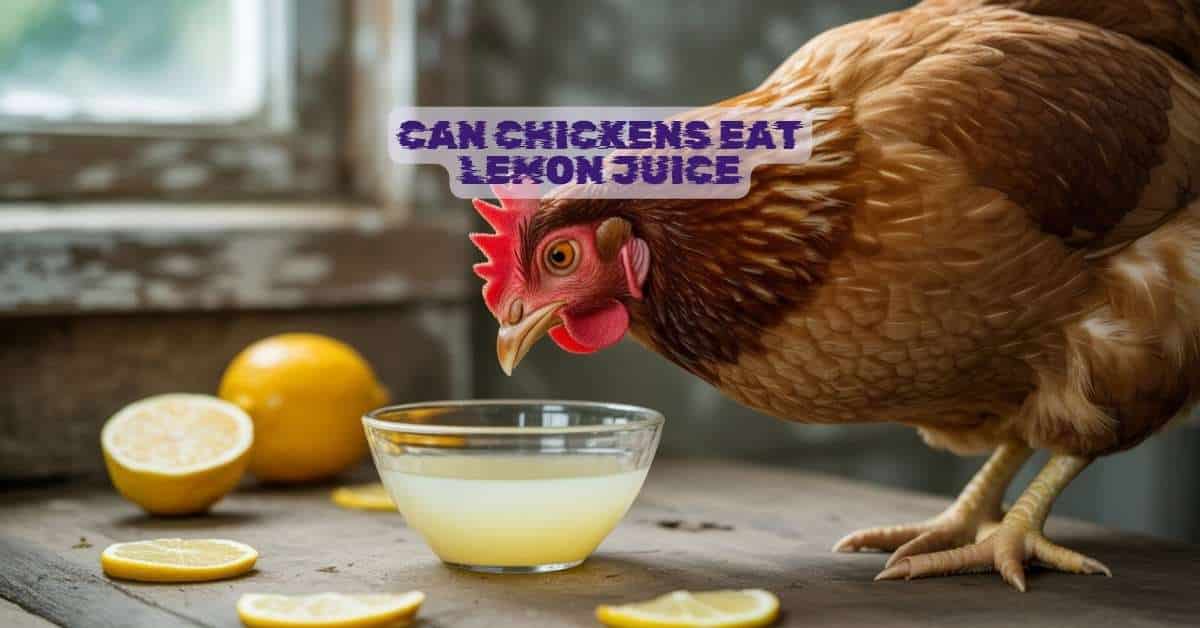 Can Chickens Eat Lemon Juice