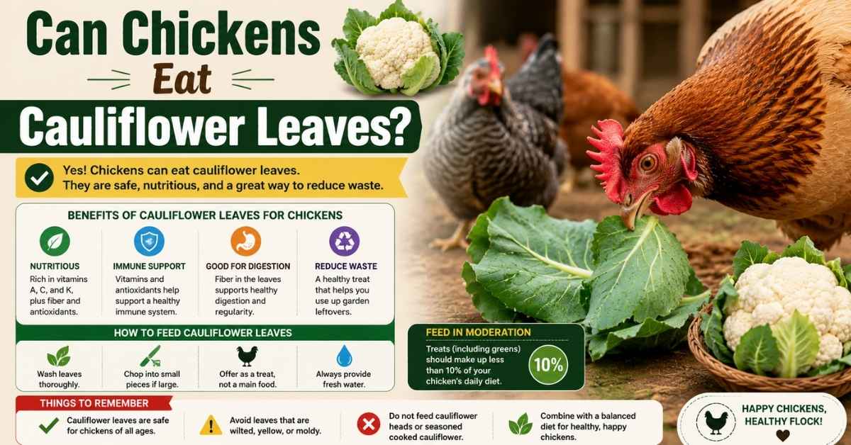 Can Chickens Eat Cauliflower Leaves