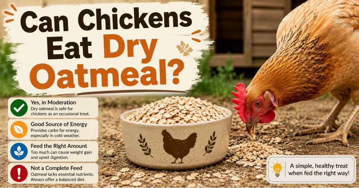 Can Chickens Eat Dry Oatmeal