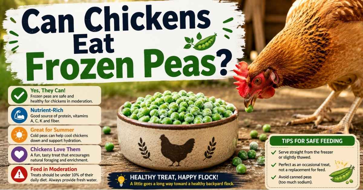 Can Chickens Eat Frozen Peas