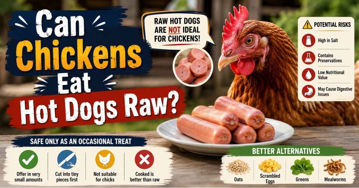 Can Chickens Eat Hot Dogs Raw