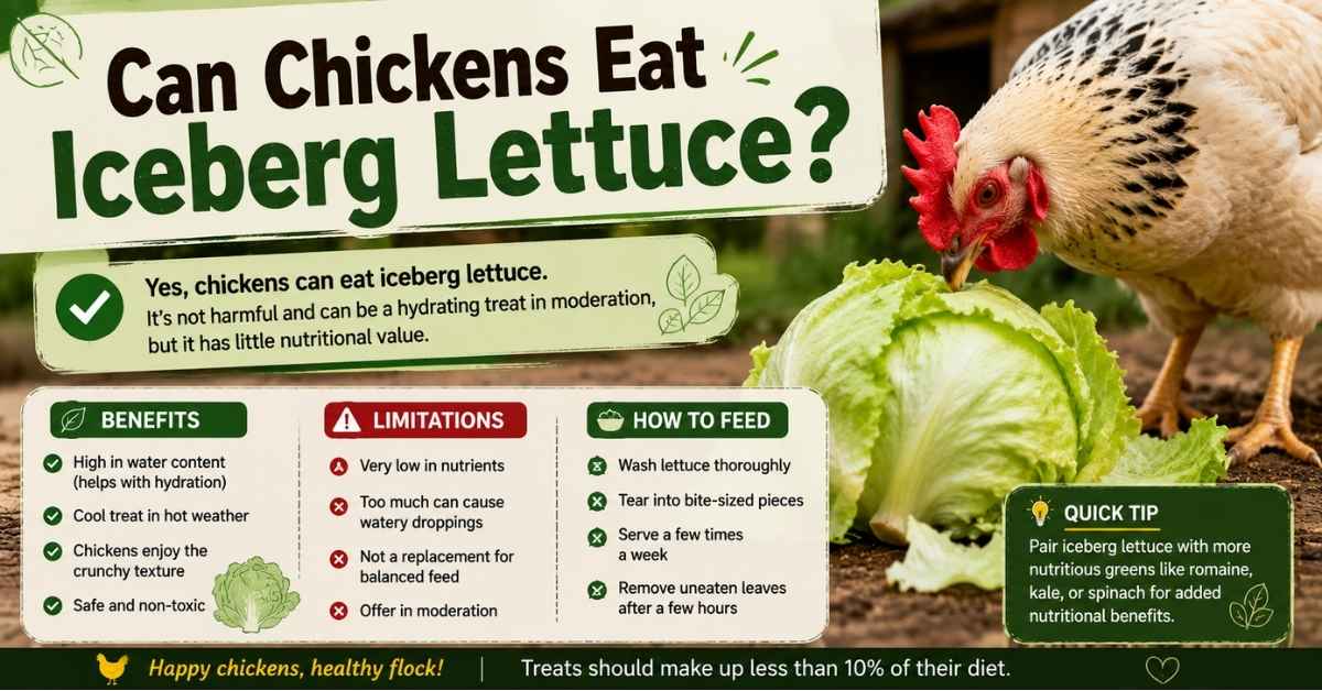 Can Chickens Eat Iceberg Lettuce