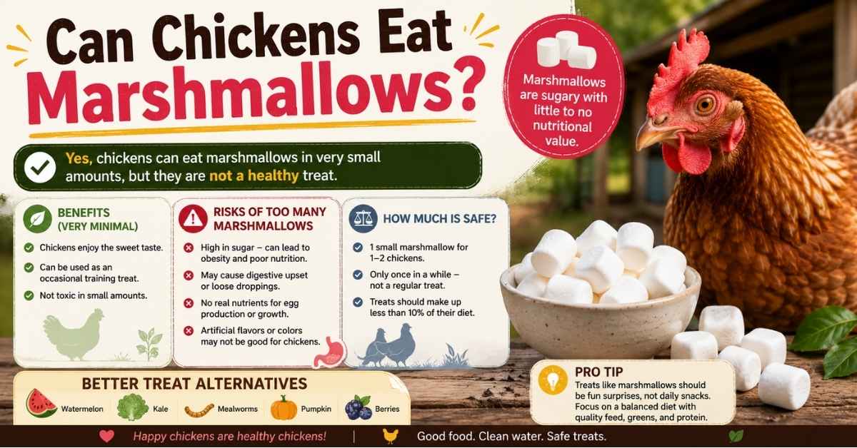 Can Chickens Eat Marshmallows