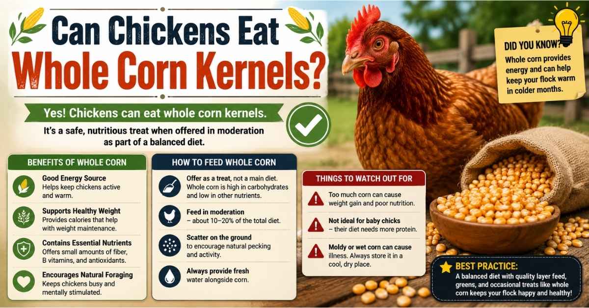 Can Chickens Eat Whole Corn Kernels
