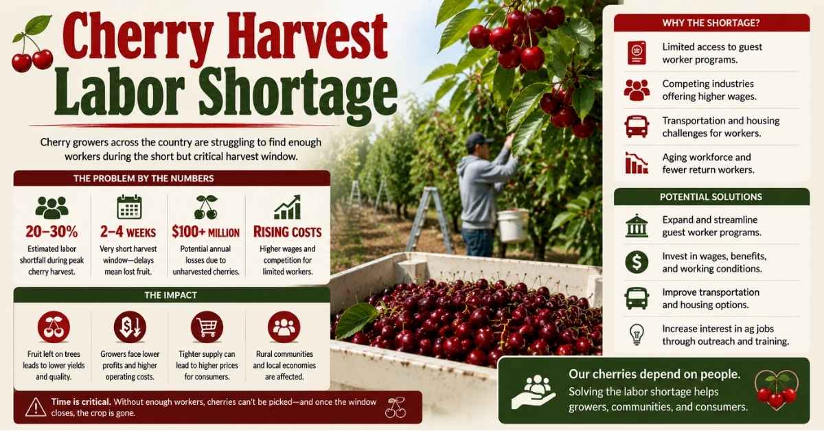 Cherry Harvest Labor Shortage