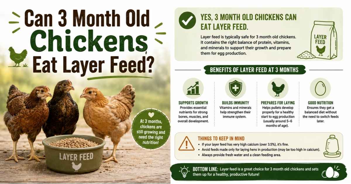 Can 3 Month Old Chickens Eat Layer Feed