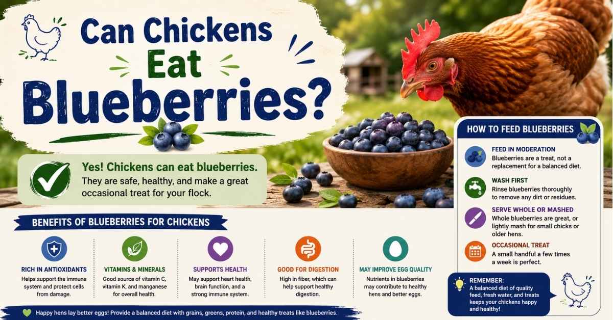 Can Chickens Eat Blueberries