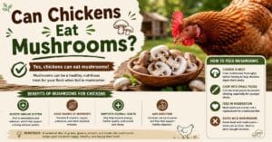 Can Chickens Eat Mushrooms