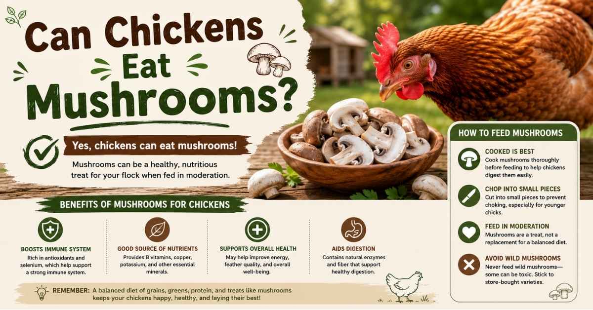 Can Chickens Eat Mushrooms