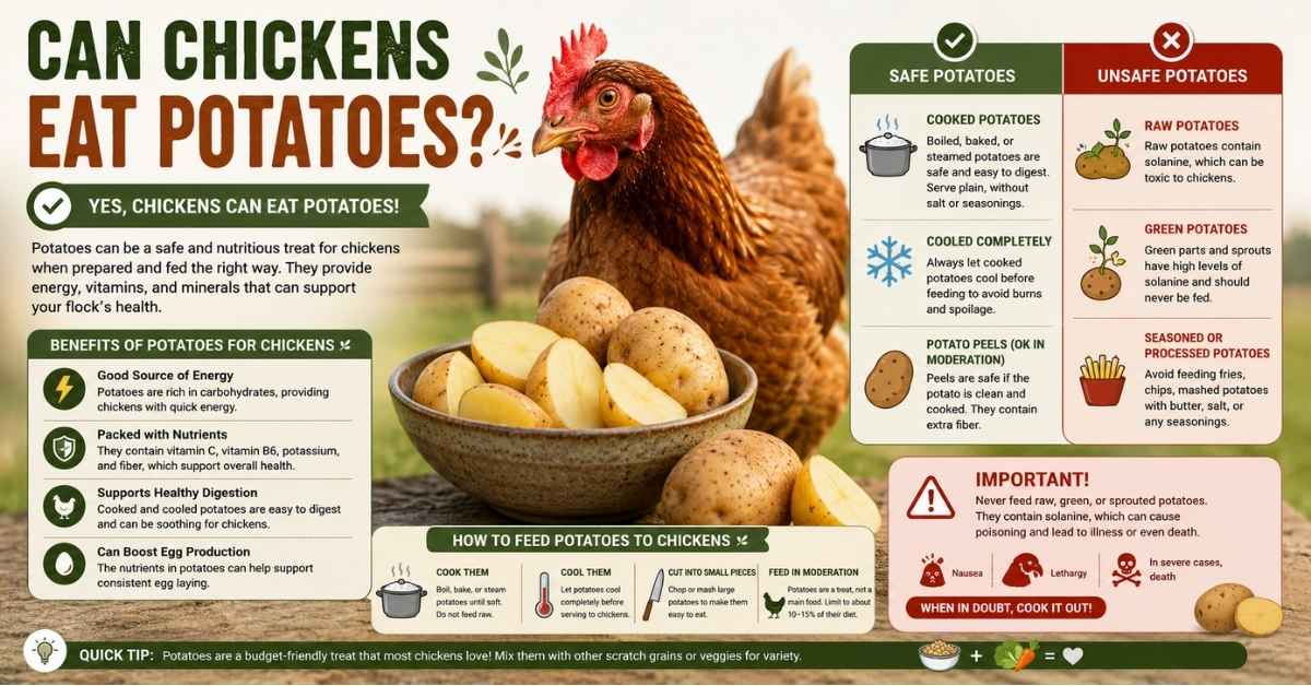 Can Chickens Eat Potatoes?