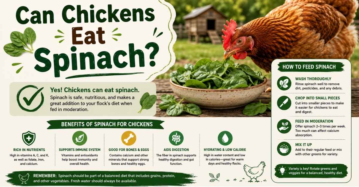 Can Chickens Eat Spinach