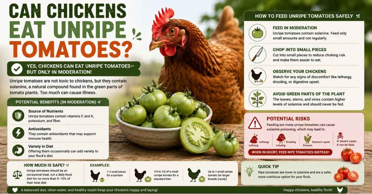 Can Chickens Eat Unripe Tomatoes?