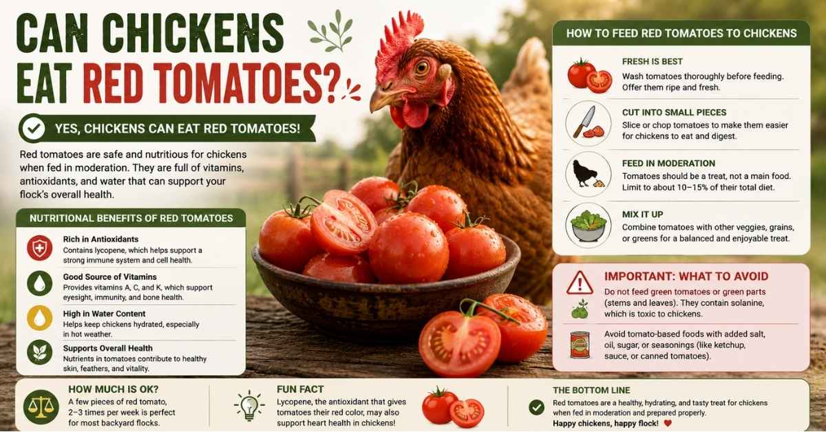 Can Chickens Eat Red Tomatoes?
